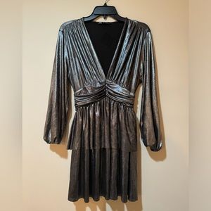 Zara Silver Metallic Dress